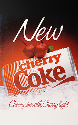 Image result for first cherry coke can