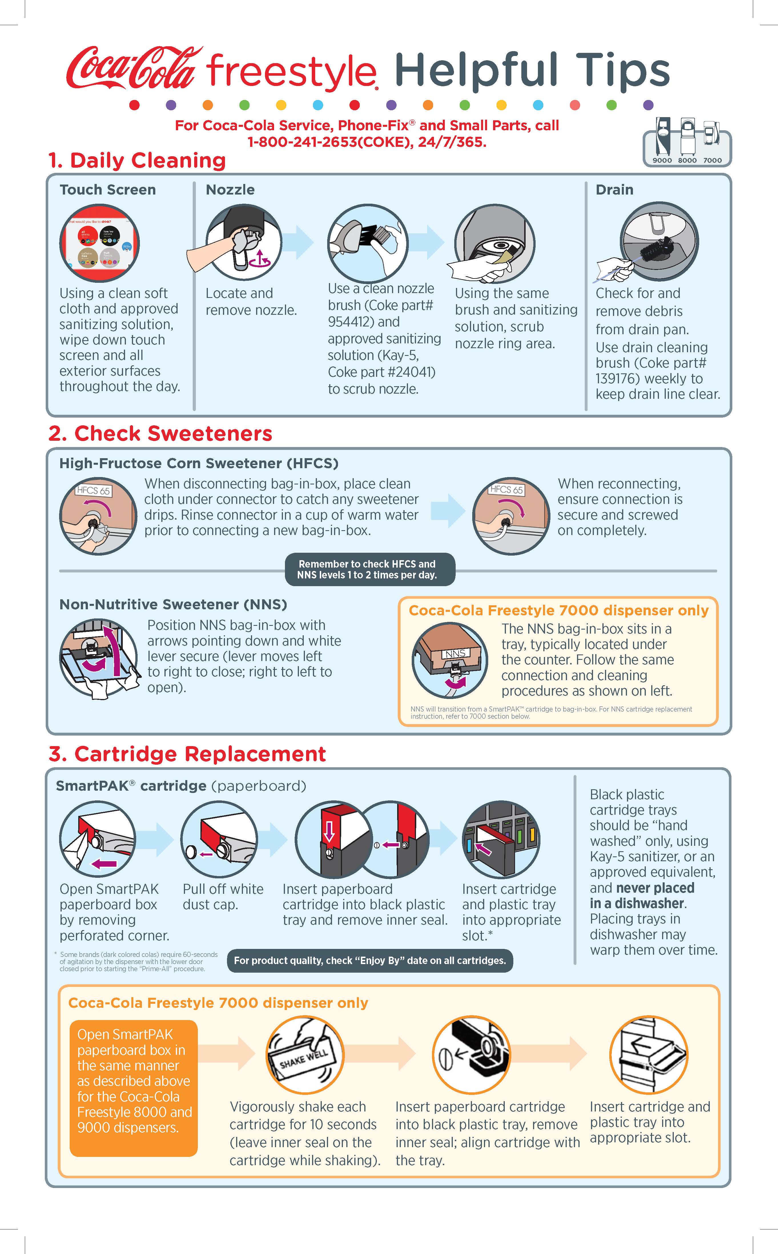 Helpful tips for maintaining your Coca-Freestyle machine